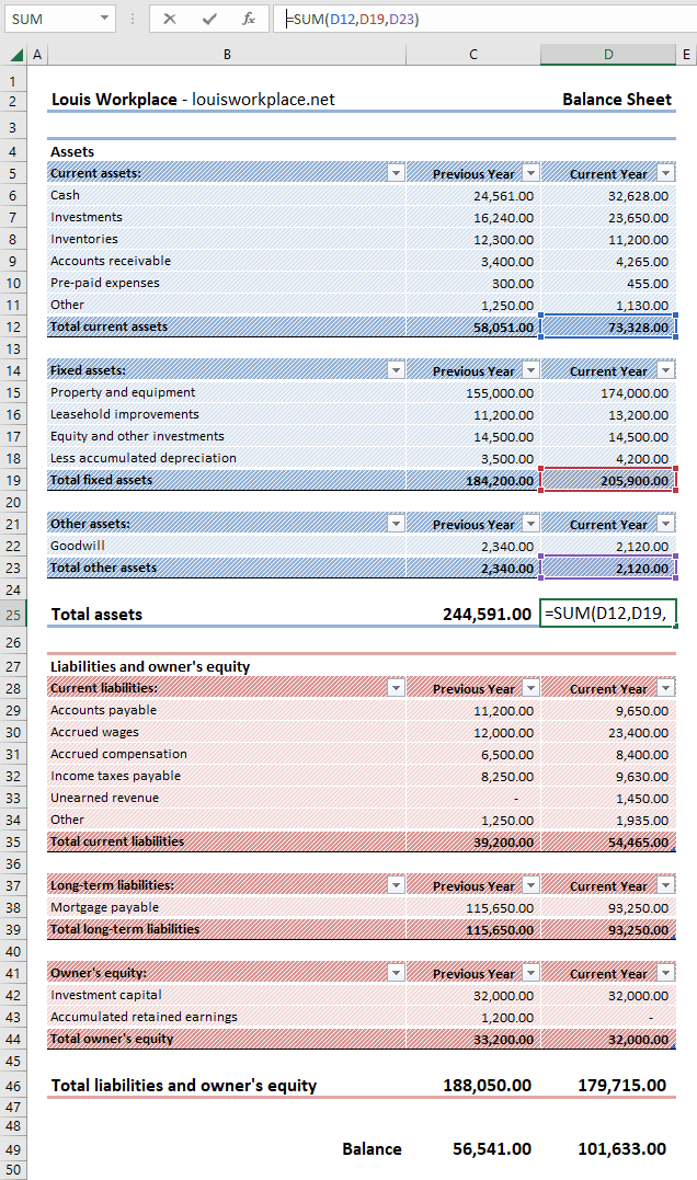 Generated Excel output preview